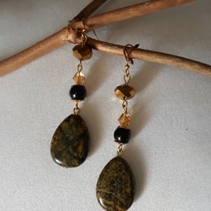 Natural Stone Tear Drop Earrings